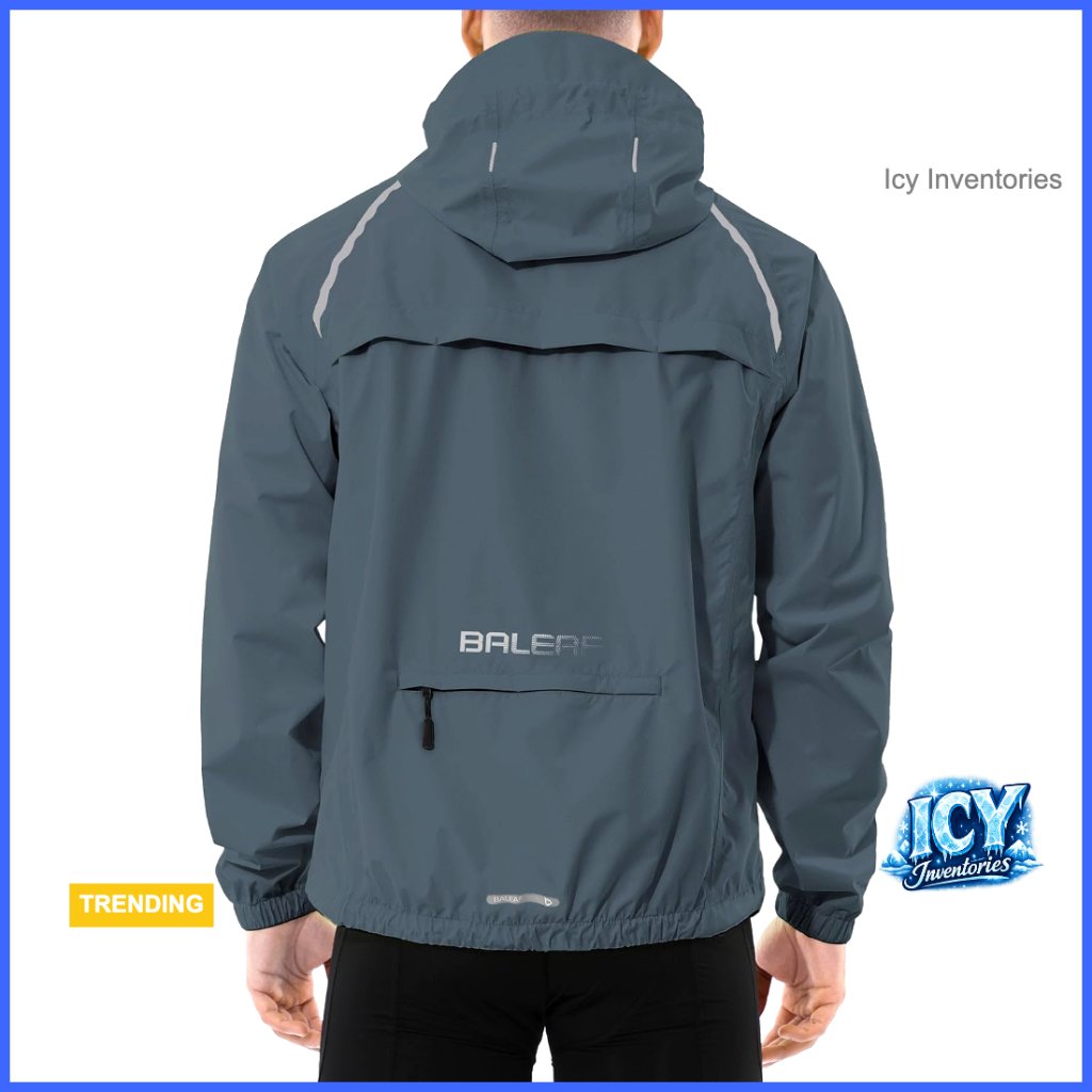 Waterproof Windbreaker Raincoat Hooded Reflective Packable Jacket
